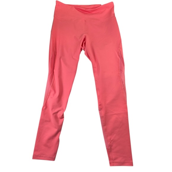 Old Navy Active Elevate High Rise Coral Leggings Women's Size XL Mesh Trim New - Picture 1 of 5